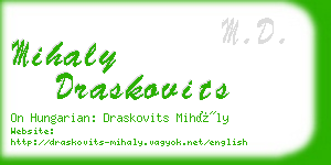 mihaly draskovits business card